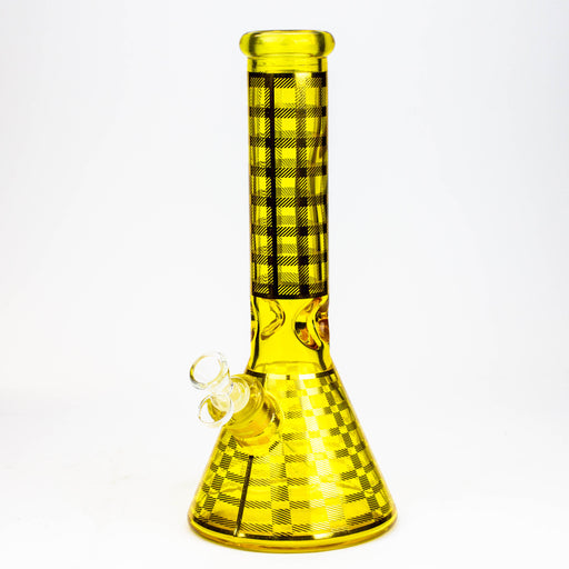 12" 7mm glass neon beaker water bong Glass Bong ONE Gold