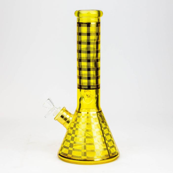 12" 7mm glass neon beaker water bong Glass Bong ONE
