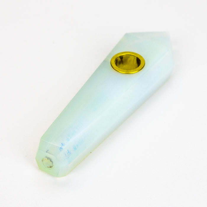 Acid Secs - Plain Natural Opal Smoking Pipe with choke hole
