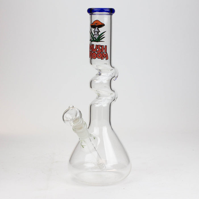 12" Zig-zag water bong -GP1390AST Glass Bong ONE Mushroom