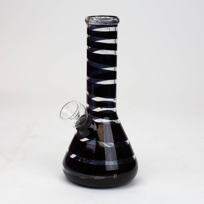 6" glass water bong Glass Bong ONE Black