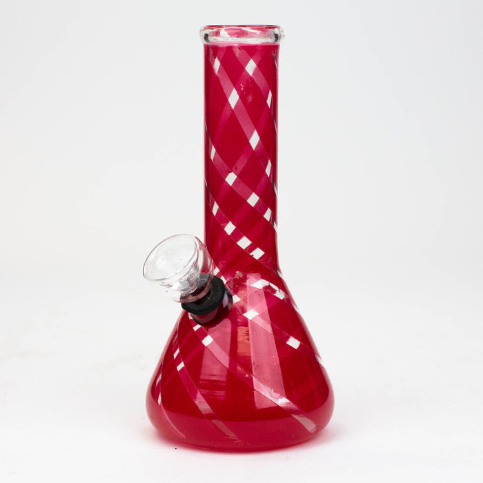 6" glass water bong Glass Bong ONE Red