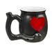 embossed red heart mug - white inside Quartz hand pipe Roast and Toast Gifts