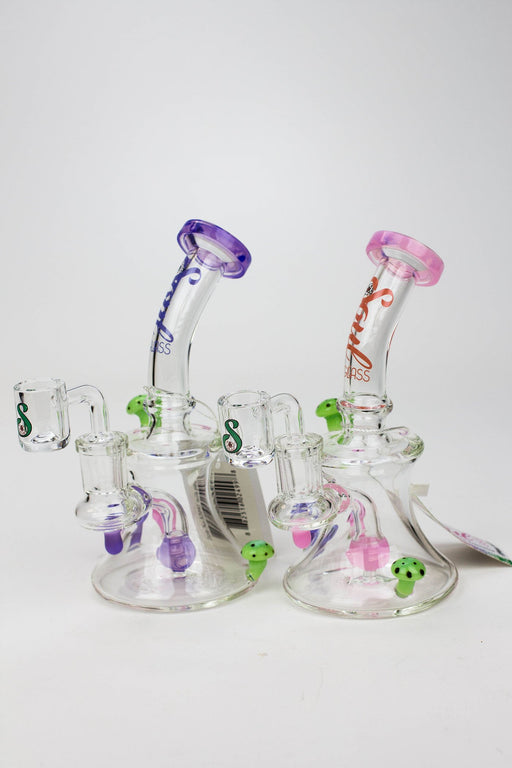 8" SOUL Glass 2-in-1 Mushroom Dab Rig- - One Wholesale