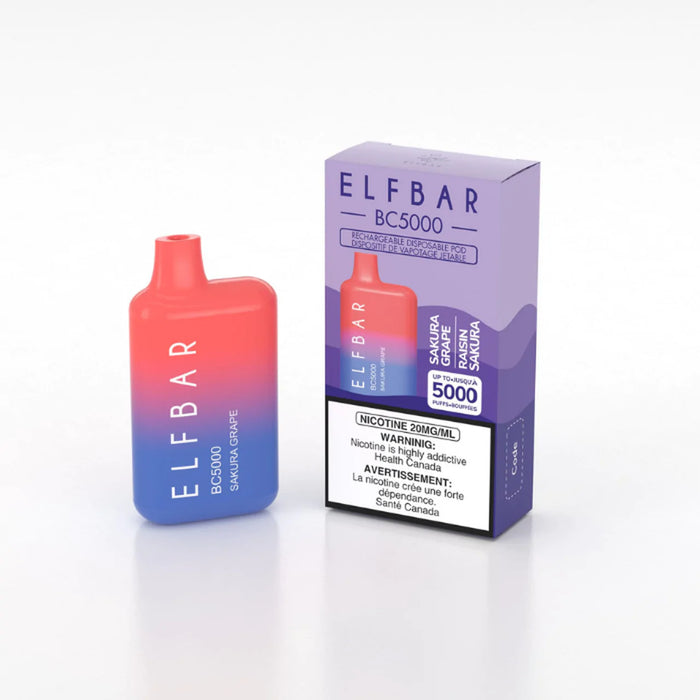 ELF BAR BC5000 Puff Disposable Vape 20 mg/mL Box of 10