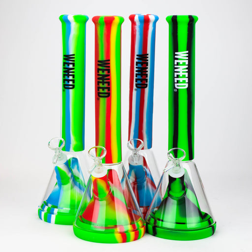 WENEED®-14" Silicone Beaker Water Pipe Bongs WENEED®