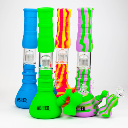 WENEED®-14" Silicone Percolator Water Pipe Bongs WENEED®