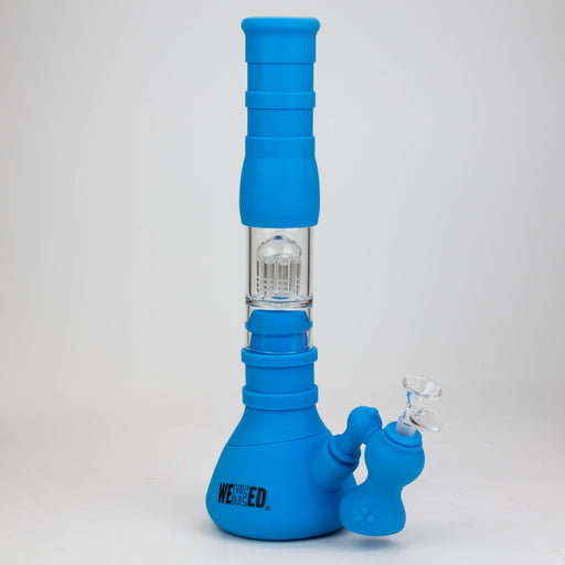 WENEED®-14" Silicone Percolator Water Pipe Bongs WENEED® Blue
