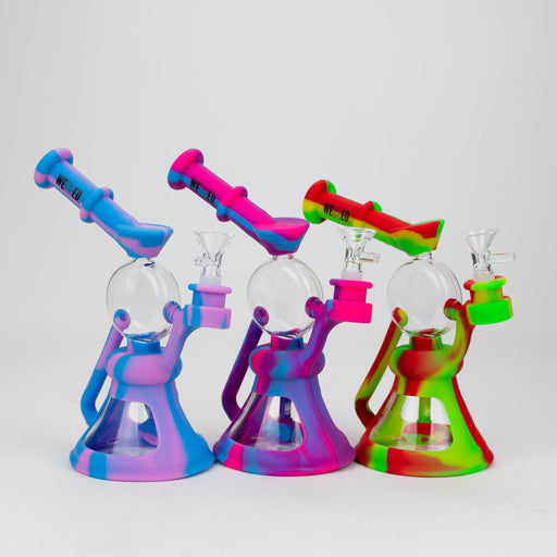 WENEED®- 10" Silicone Round Cake Water Recycler Pipe Bongs WENEED®