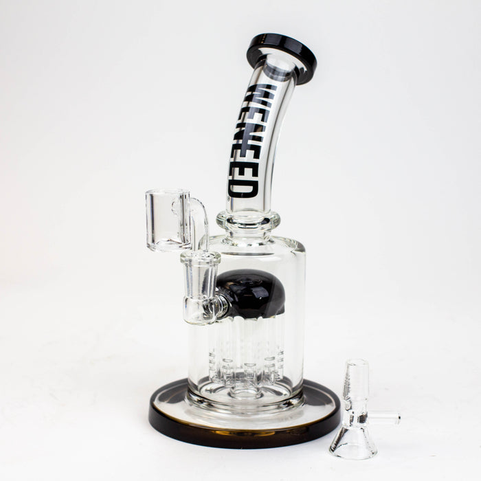WENEED®-10" WENEED 2-in-1 Tree Perc Water Pipe Glass Rig WENEED® Black