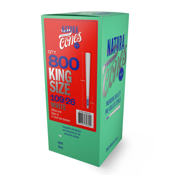 Natura – King size Pre-Rolled Paper 800ct Tower Pre-rolled Cone (Bulk / Tower) NATURA Ultra Thin