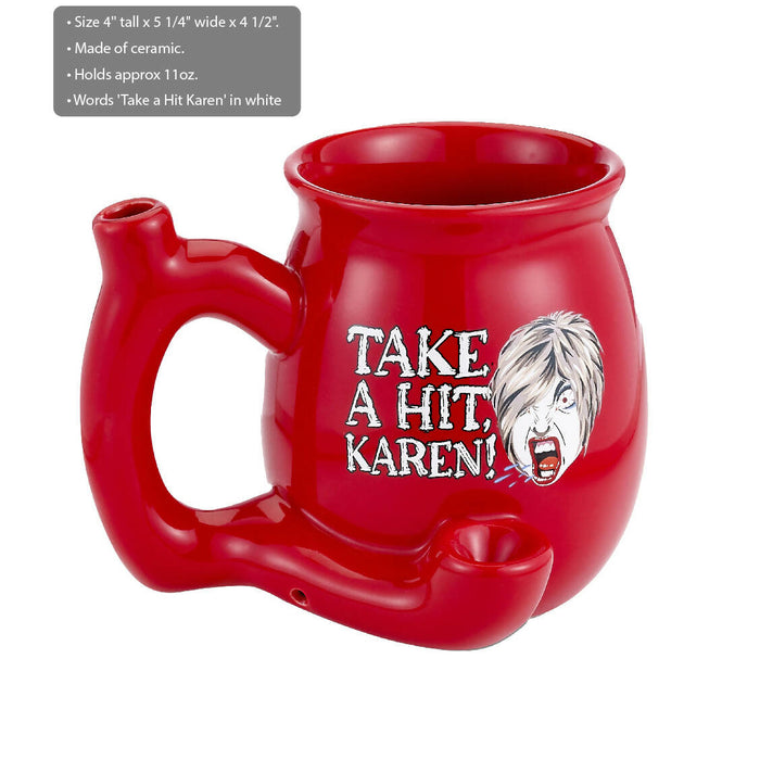 TAKE A HIT KAREN! RED Roast & Toast mug Quartz hand pipe Roast and Toast Gifts