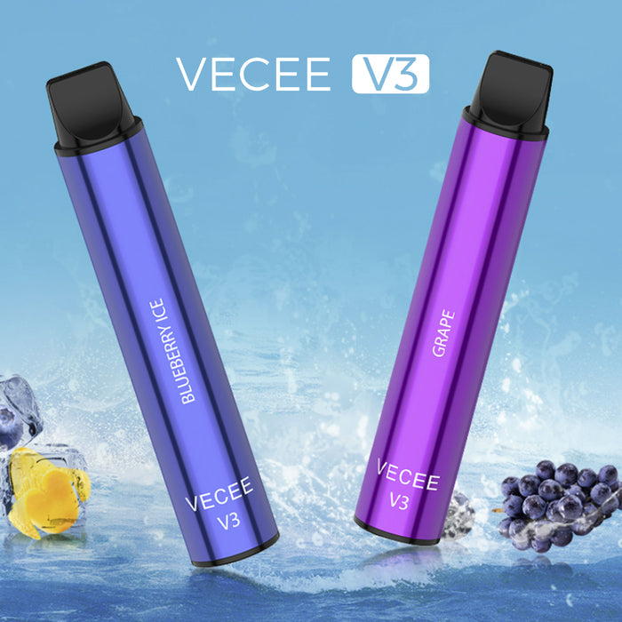Vecee V3 2000 Puffs Disposable Mesh Coil Vape by Yocan– 2% Nic Bold Box of 10