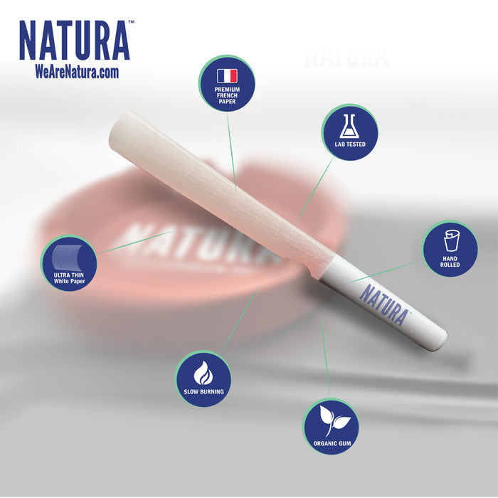 Natura – White Ultra Thin Pre-Rolled Paper Mini Tower Pre-rolled Cone NATURA