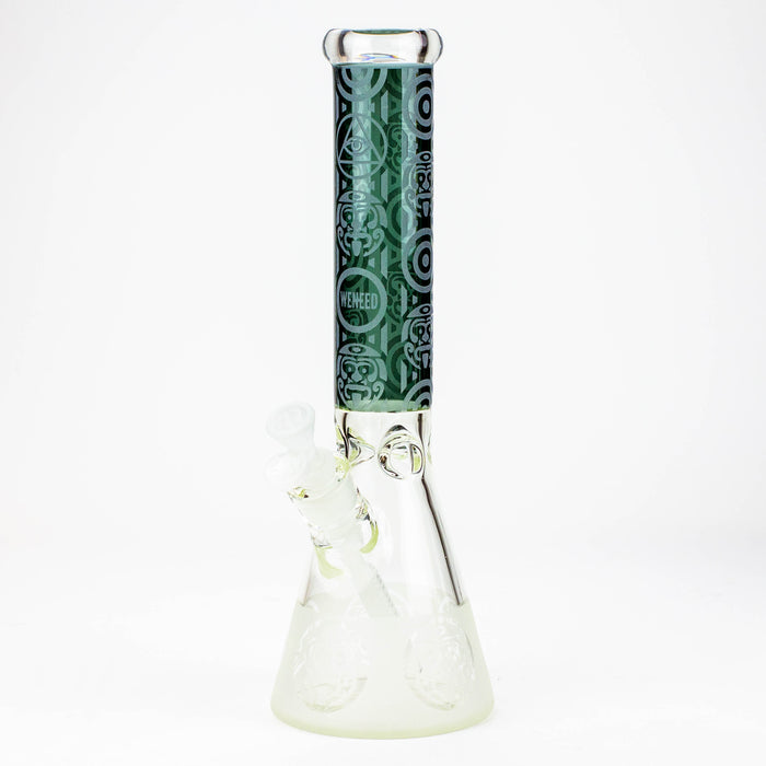 WENEED®-14" Tribal Warrior Beaker 7mm Glass Bong WENEED® Teal