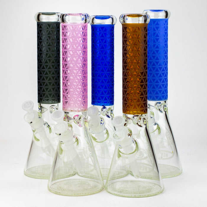 WENEED®-14" Vector Grid Beaker 7mm Glass Bong WENEED®
