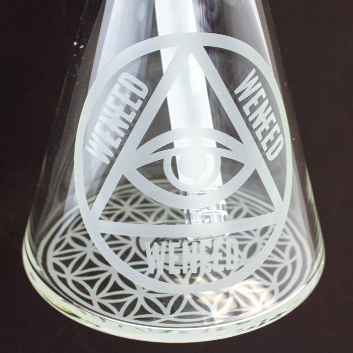 WENEED®-14" Vector Grid Beaker 7mm Glass Bong WENEED®