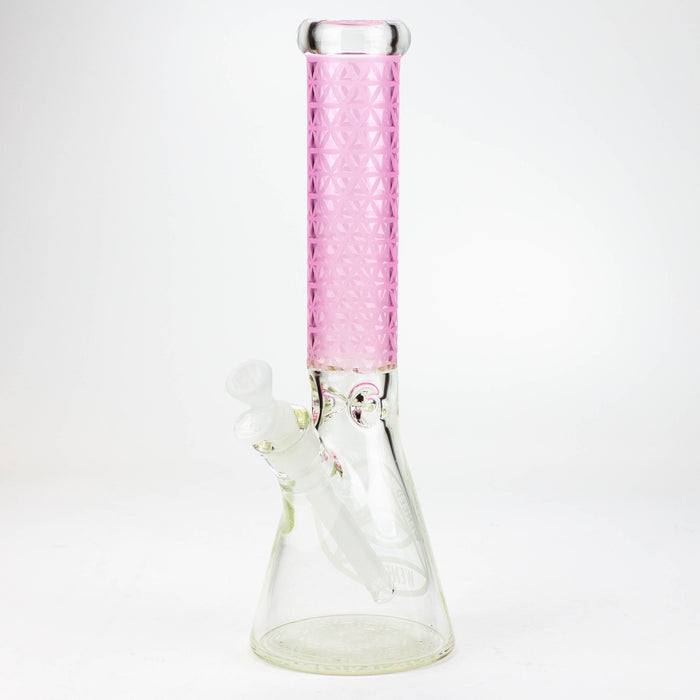 WENEED®-14" Vector Grid Beaker 7mm Glass Bong WENEED® Pink