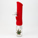 12" Silicone water bong with glass base [WP009] Resin · Silicone · Plastic Bong ONE Red