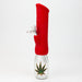 12" Silicone water bong with glass base [WP009]-Red - One Wholesale