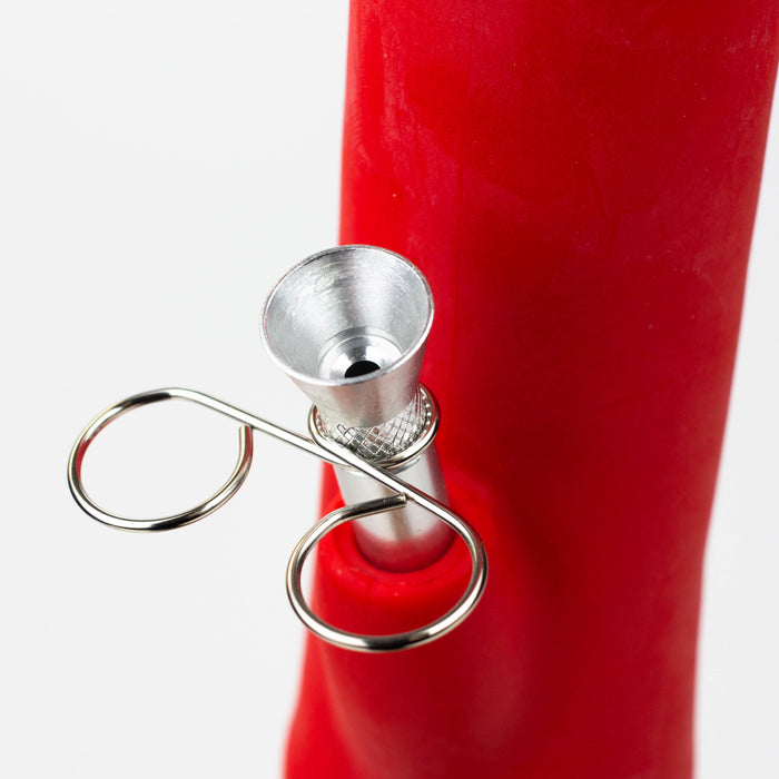 12" Silicone water bong with glass base [WP009] Resin · Silicone · Plastic Bong ONE