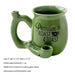 PREMIUM ROAST & TOAST PIPE MUG - GREEN WITH BLACK PRINT Quartz hand pipe Roast and Toast Gifts