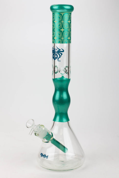 19" XTREME / 9 mm / Curbed tube glass Bong [XTR5001] Beaker Bong Canadian Distributor Green