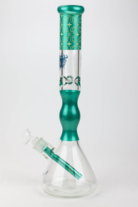19" XTREME / 9 mm / Curbed tube glass Bong [XTR5001]- - One Wholesale