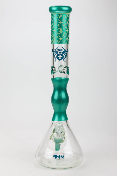 19" XTREME / 9 mm / Curbed tube glass Bong [XTR5001]- - One Wholesale
