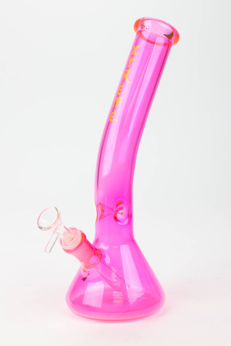 12" XTREME Curve Neck Glass Bong [XTR5005] Glass Bong Canadian Distributor Pink