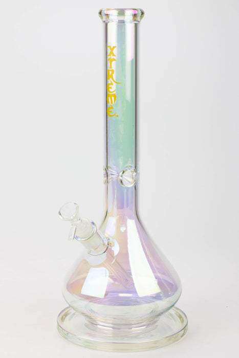 16" XTREME / 7 mm / wide base Electroplated glass Bong [XTR5007]-Purple-Yellow - One Wholesale