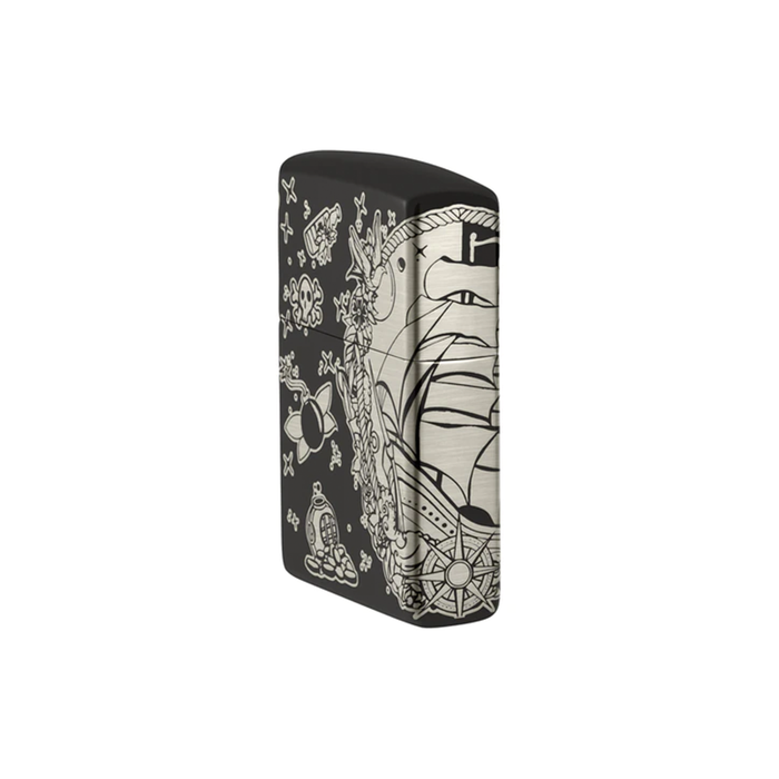 Zippo 48398 Pirates Treasure / Tattoo Theme Design Zippo Lighter ONE