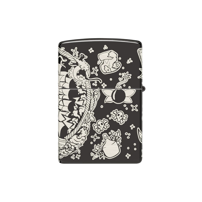 Zippo 48398 Pirates Treasure / Tattoo Theme Design Zippo Lighter ONE
