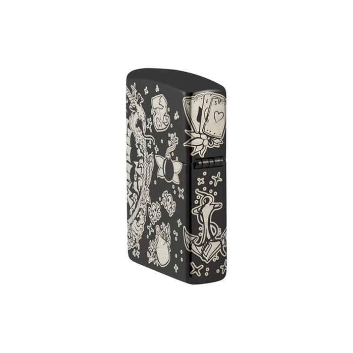 Zippo 48398 Pirates Treasure / Tattoo Theme Design Zippo Lighter ONE